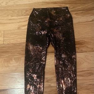 Carbon38 Metallic Snakeskin Leggings M